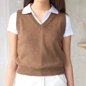 Brandy Melville Light Brown Vest One Size